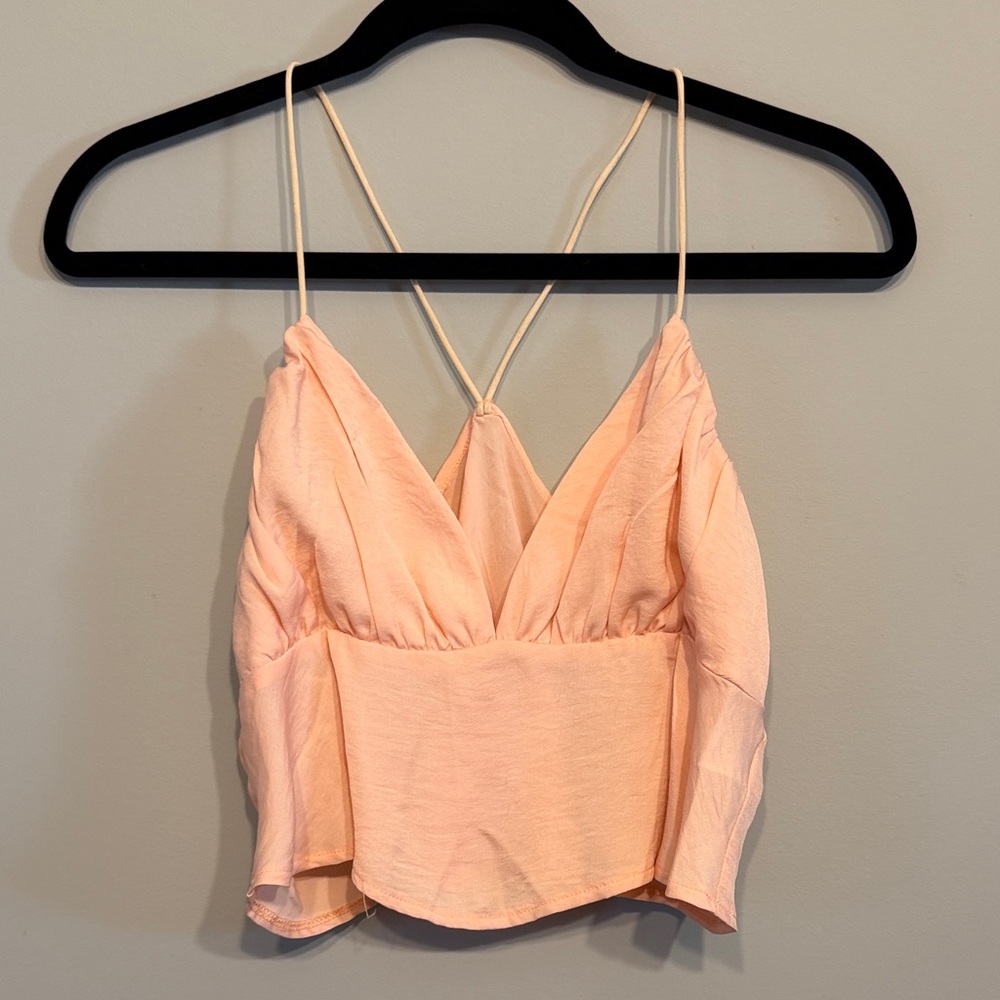 Light Peach Strappy Tank Top